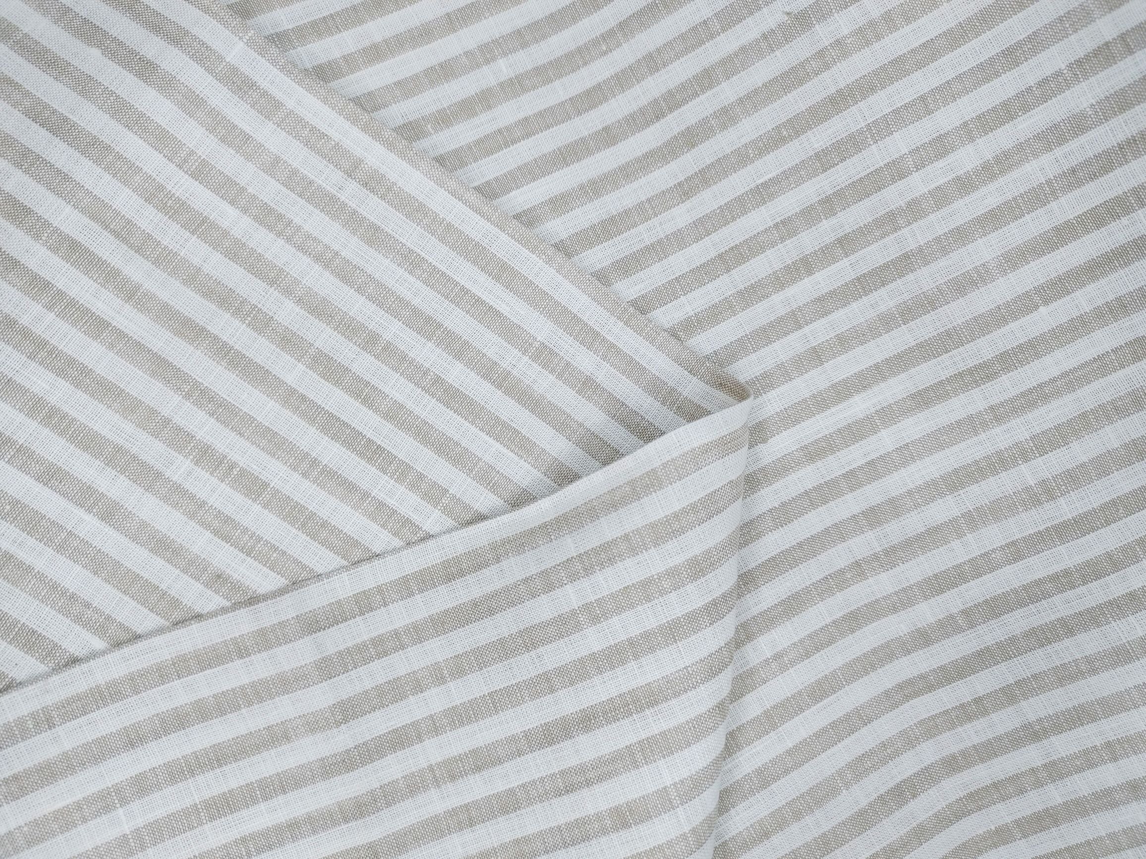 Light Filtering Striped Linen Curtains - Natural Semi-Sheer for Living Rooms & Bedrooms-4