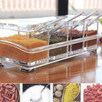 Crystal Seasoning Acrylic Box Set of 4 With Spoons