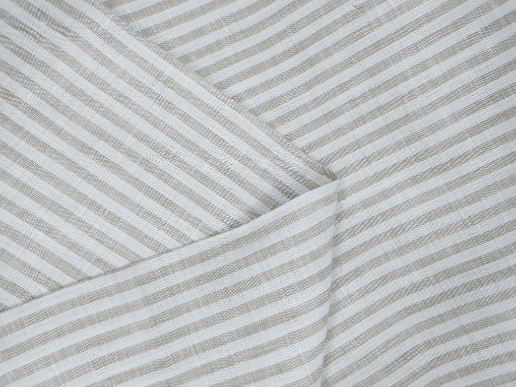 Light Filtering Striped Linen Curtains - Natural Semi-Sheer for Living Rooms & Bedrooms-4